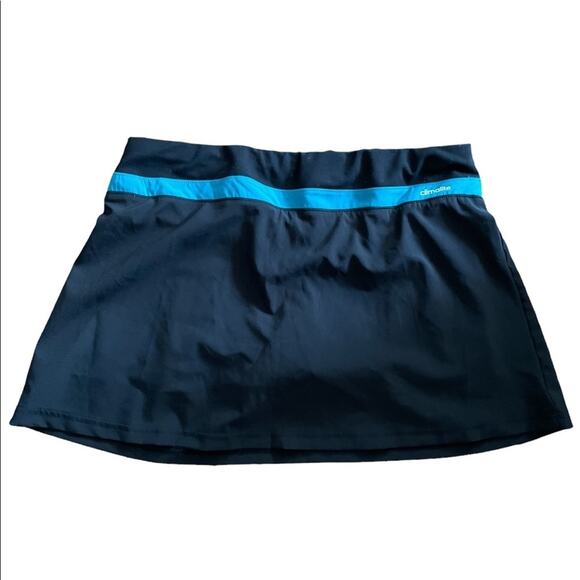 Adidas Black Turquoise Pleated Climate Tennis Skirt size size medium - Picture 3 of 8